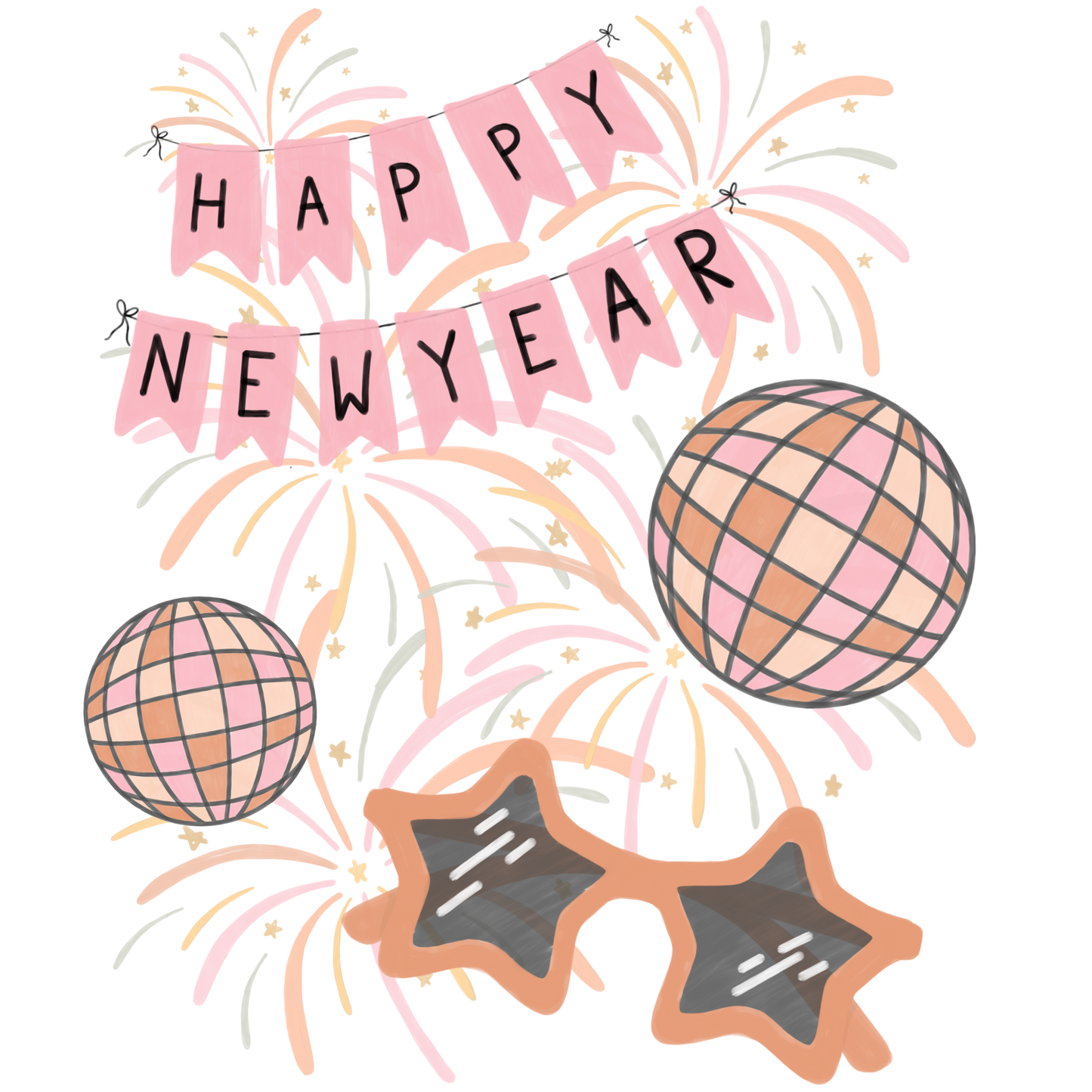 Pink NYE tee / add on